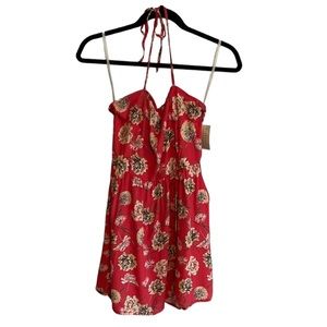 Flynn Skye size small pink mini halter dress.  Tie back. New with tags